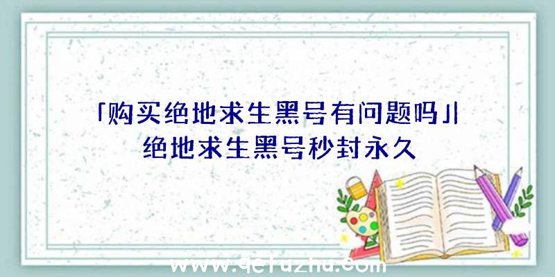 「购买绝地求生黑号有问题吗」|绝地求生黑号秒封永久